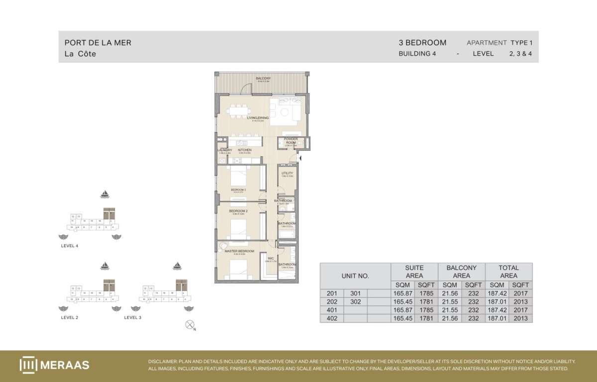 Type 1-Unit 201,202,301,302,401,402